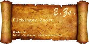 Eichinger Zsolt névjegykártya